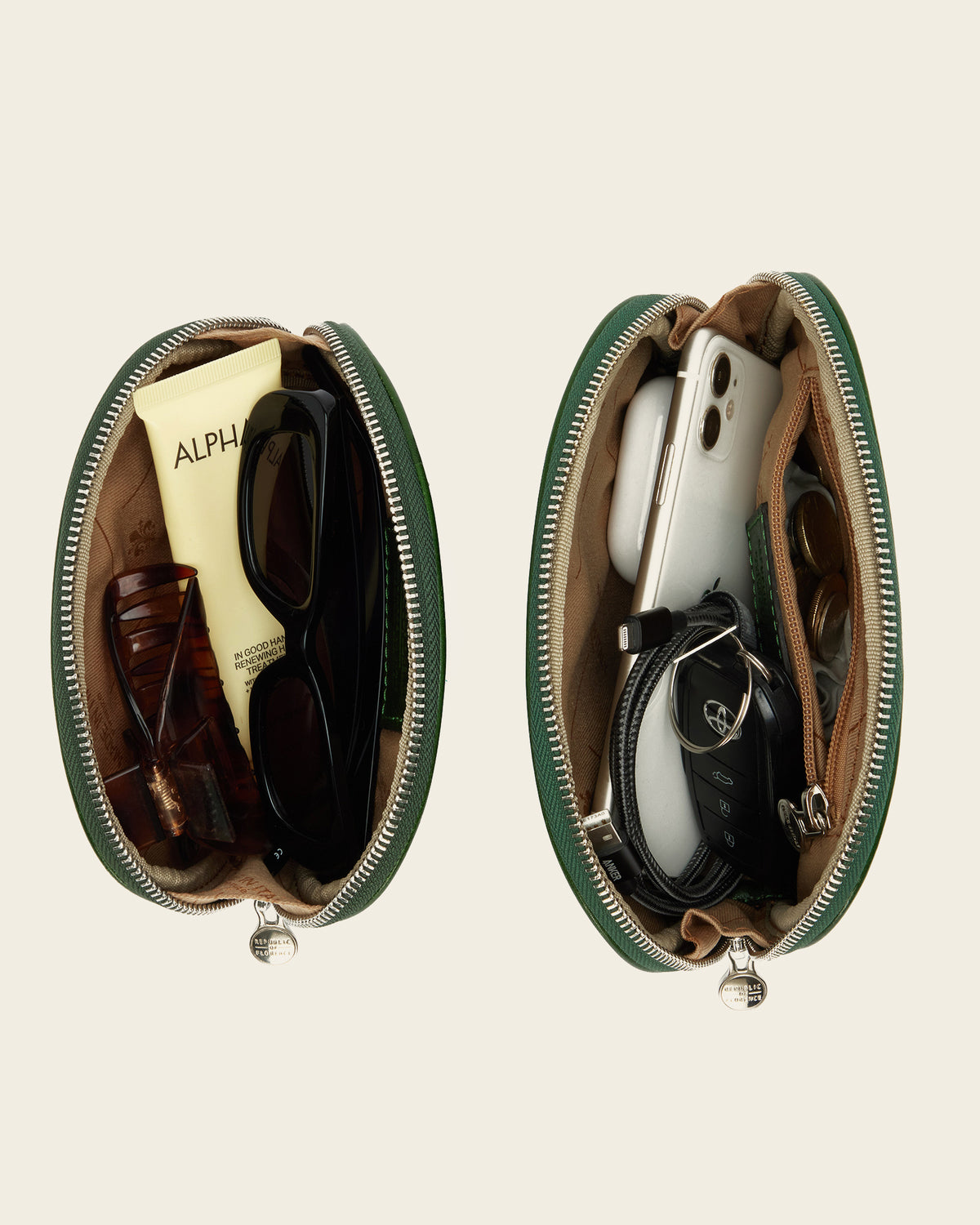 Duo Forest - Leather Pouch Set