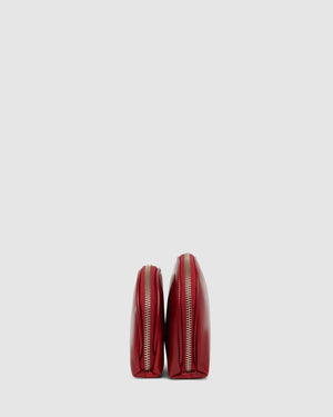 Duo Rosso - Leather Pouch Set