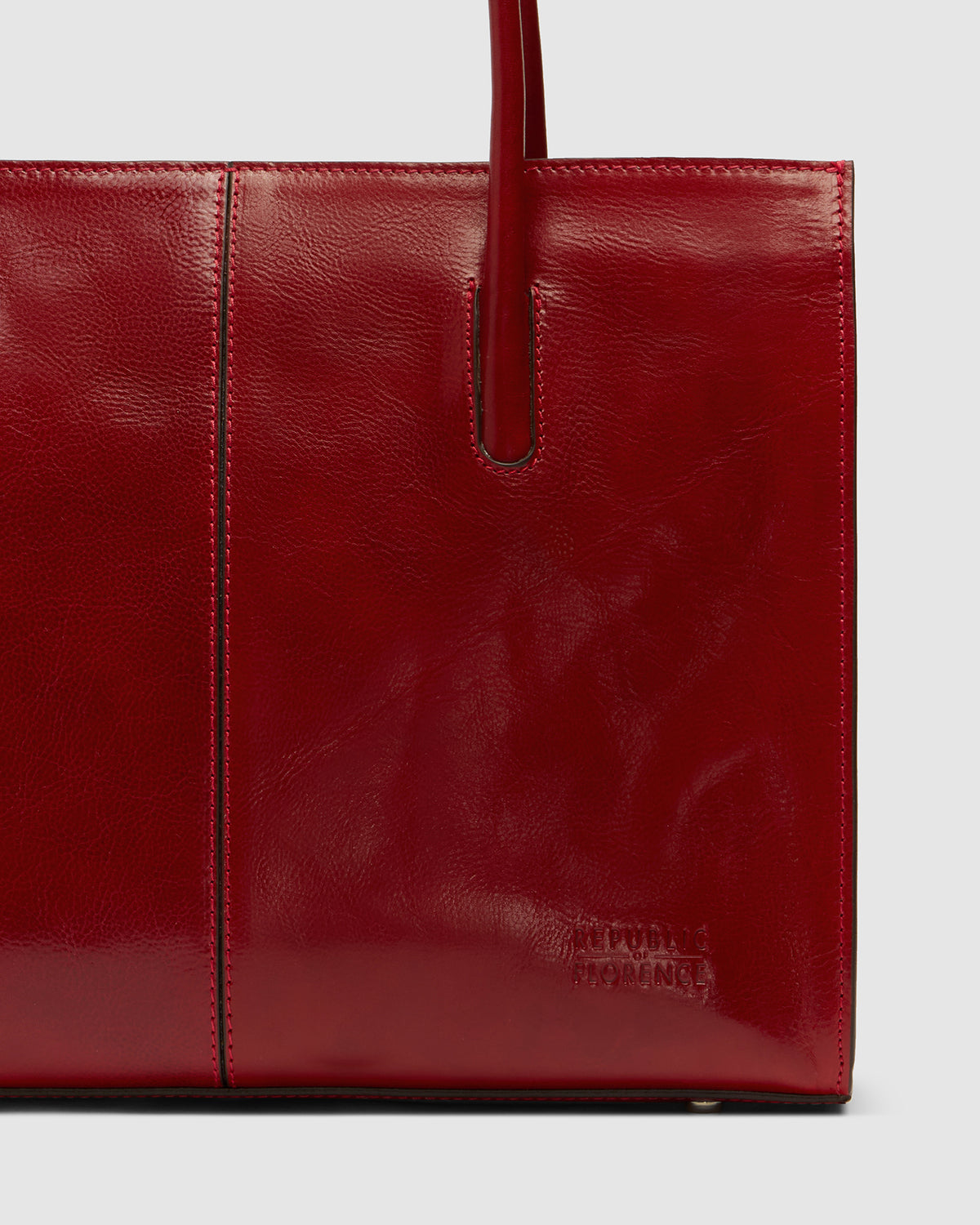 Florence Rosso - Leather Work Tote