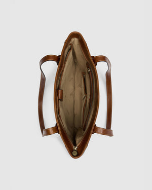 Amelia Honey - Leather Work Tote