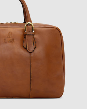 Madrid Burned - 16" Leather Briefcase
