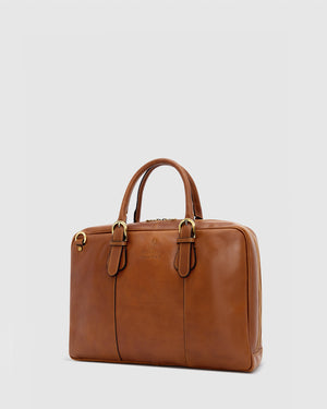 Madrid Burned - 16" Leather Briefcase