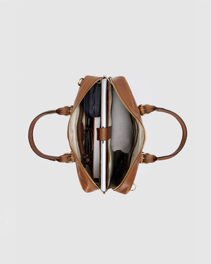 Madrid Burned - 16" Leather Briefcase