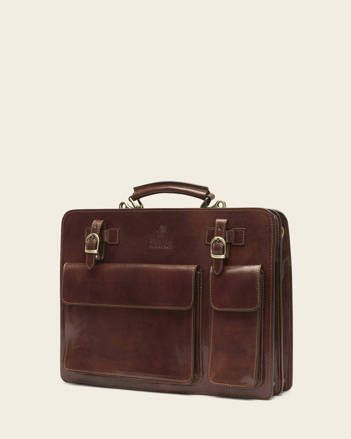 ナチュラルレザー　briefcase Munich Terra - Leather Briefcase | Republic of Florence