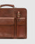 Munich Tan - Double Compartment Leather Briefcase