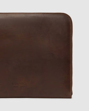 Charta Brown - Leather Document Holder 13" laptop