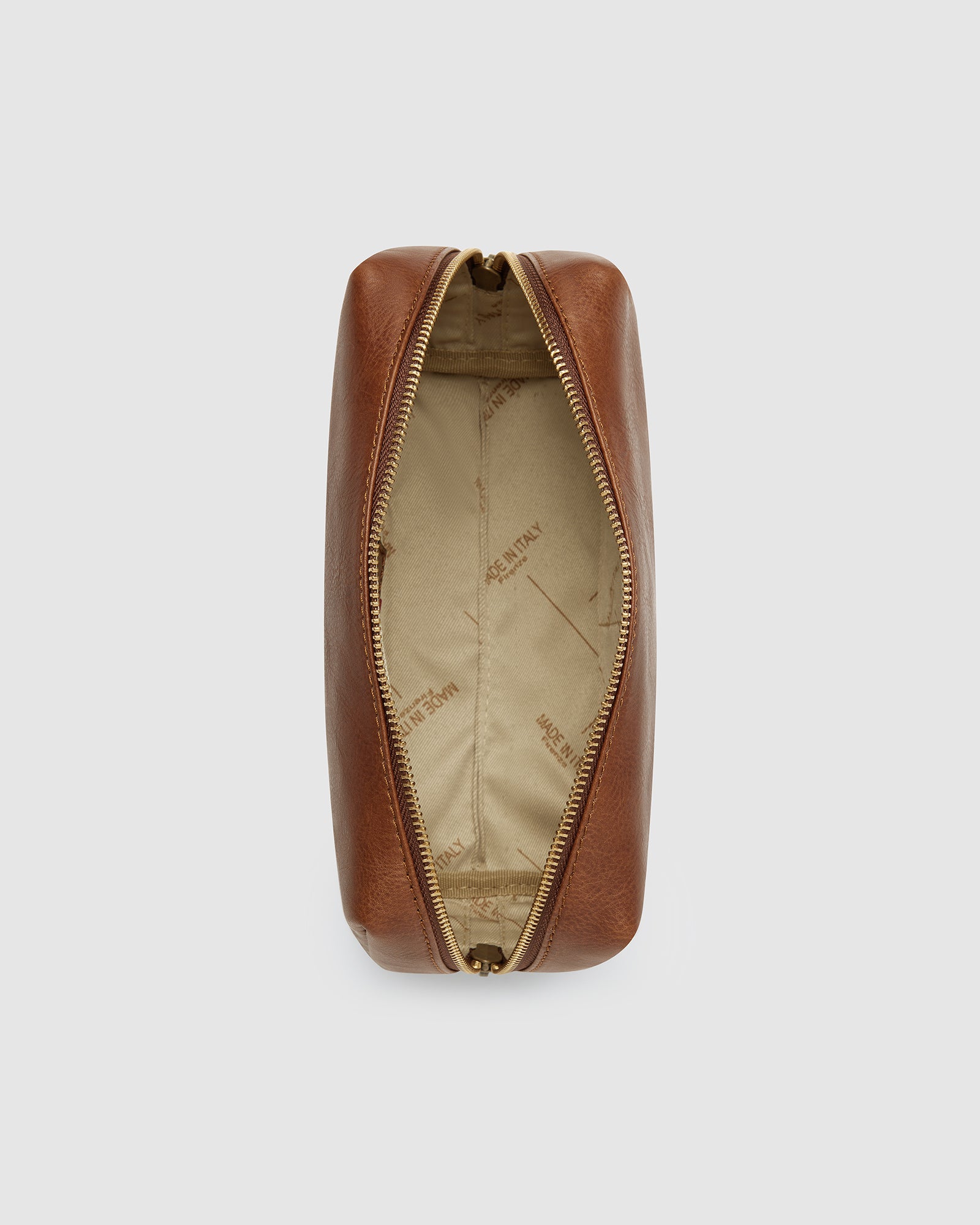 Otto Dopp Kit Matt Brown - Leather Toiletry Bag