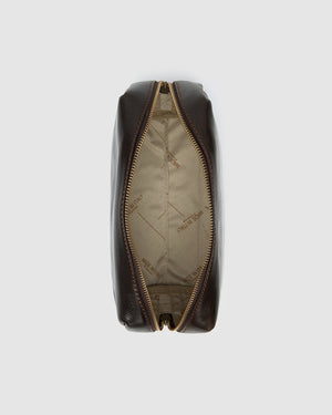 Otto Dopp Kit Chocolate - Leather Toiletry Bag