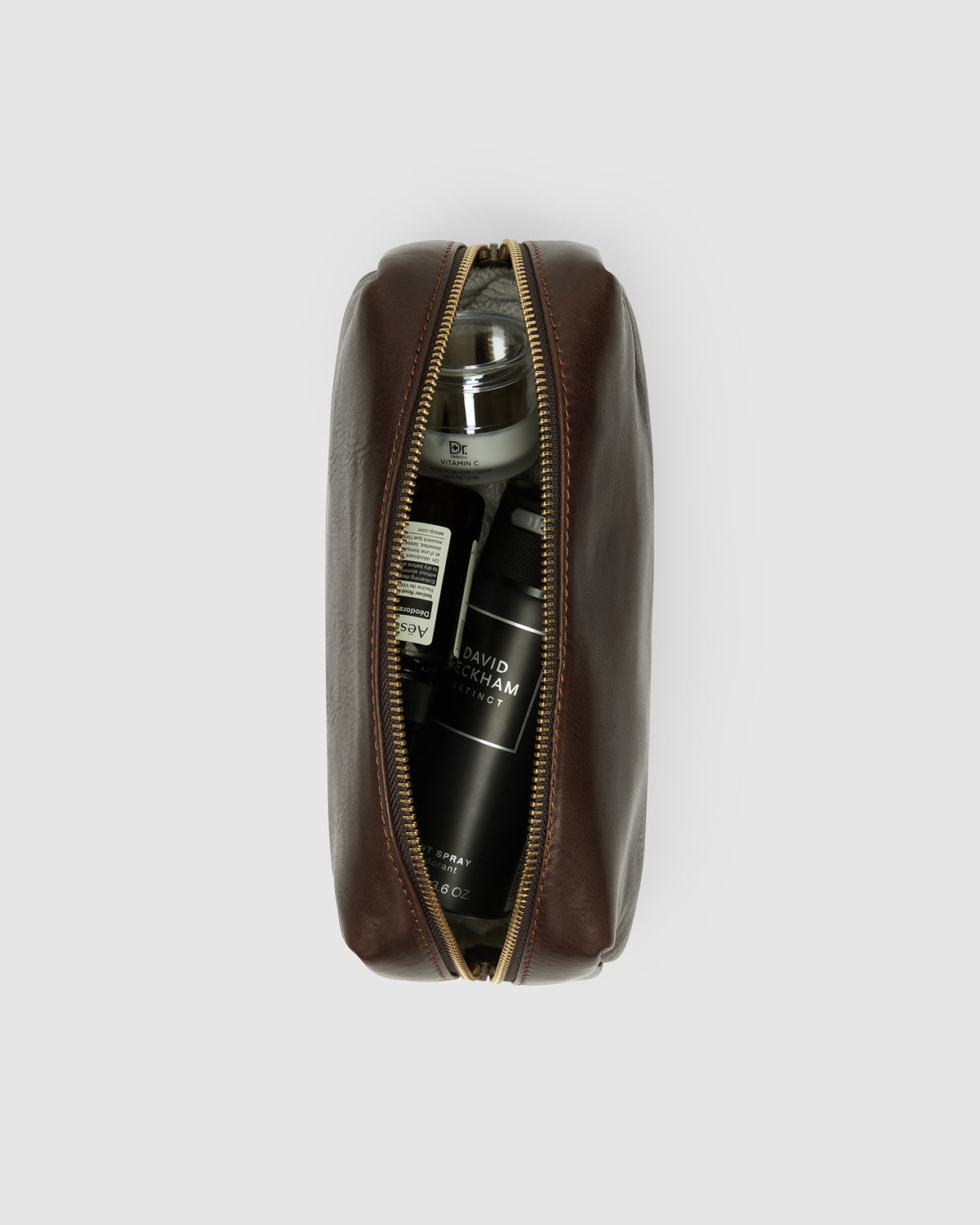 Otto Espresso - Leather Toiletry Bag