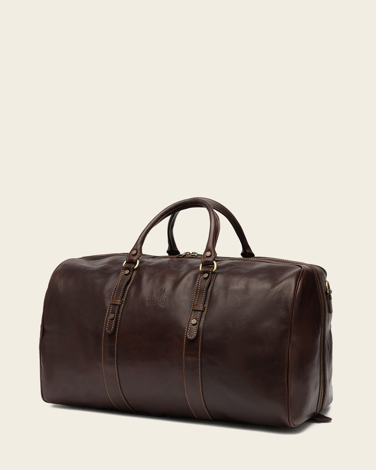 Marco Polo Espresso - Leather Weekender Bag | Republic of Florence