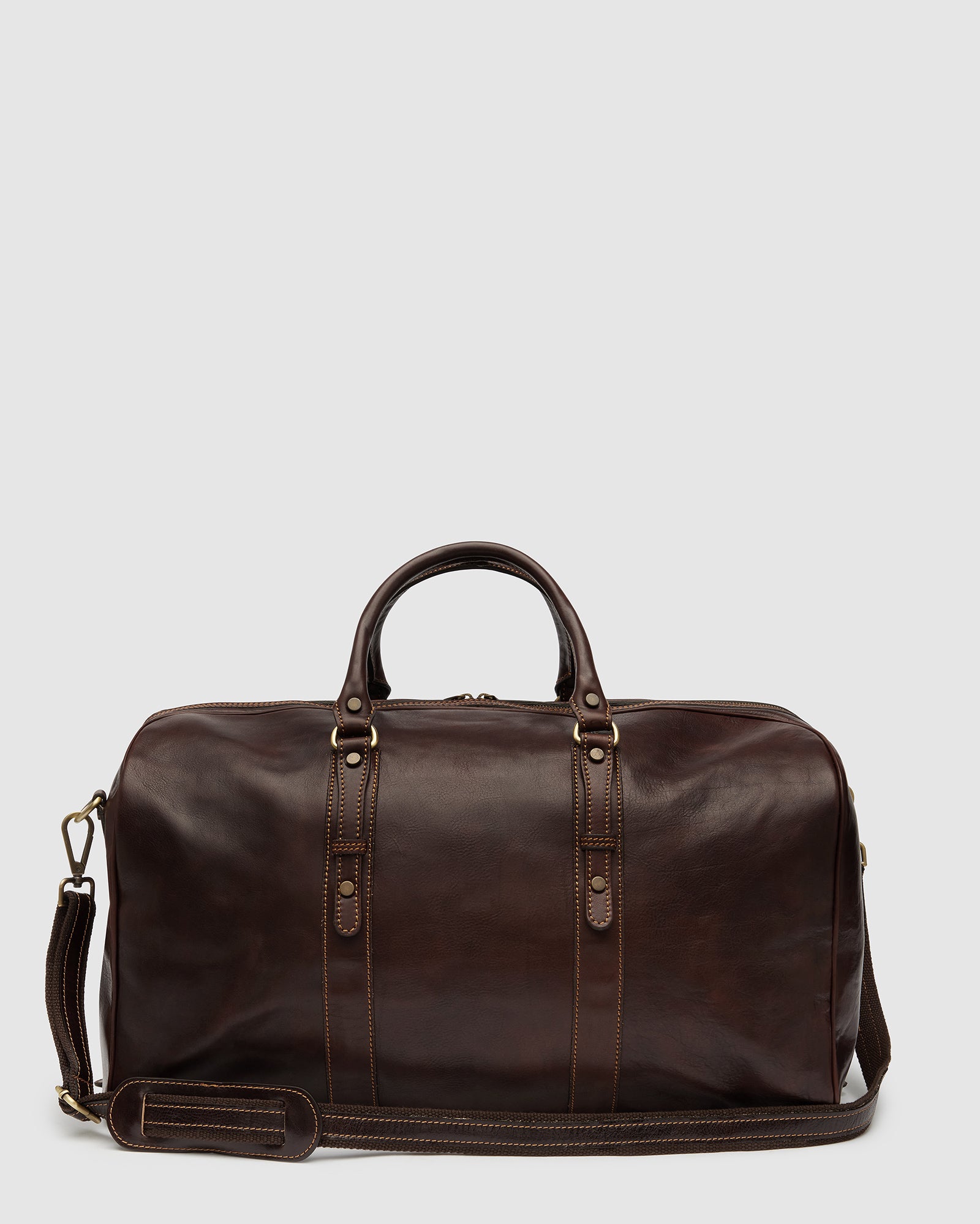 Marco Polo Matt Chocolate - Large Leather CarryAll