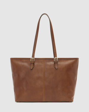 Elena Matt Brown - Leather Tote Bag