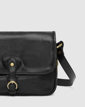 Annabel Black - Leather Crossbody Bag