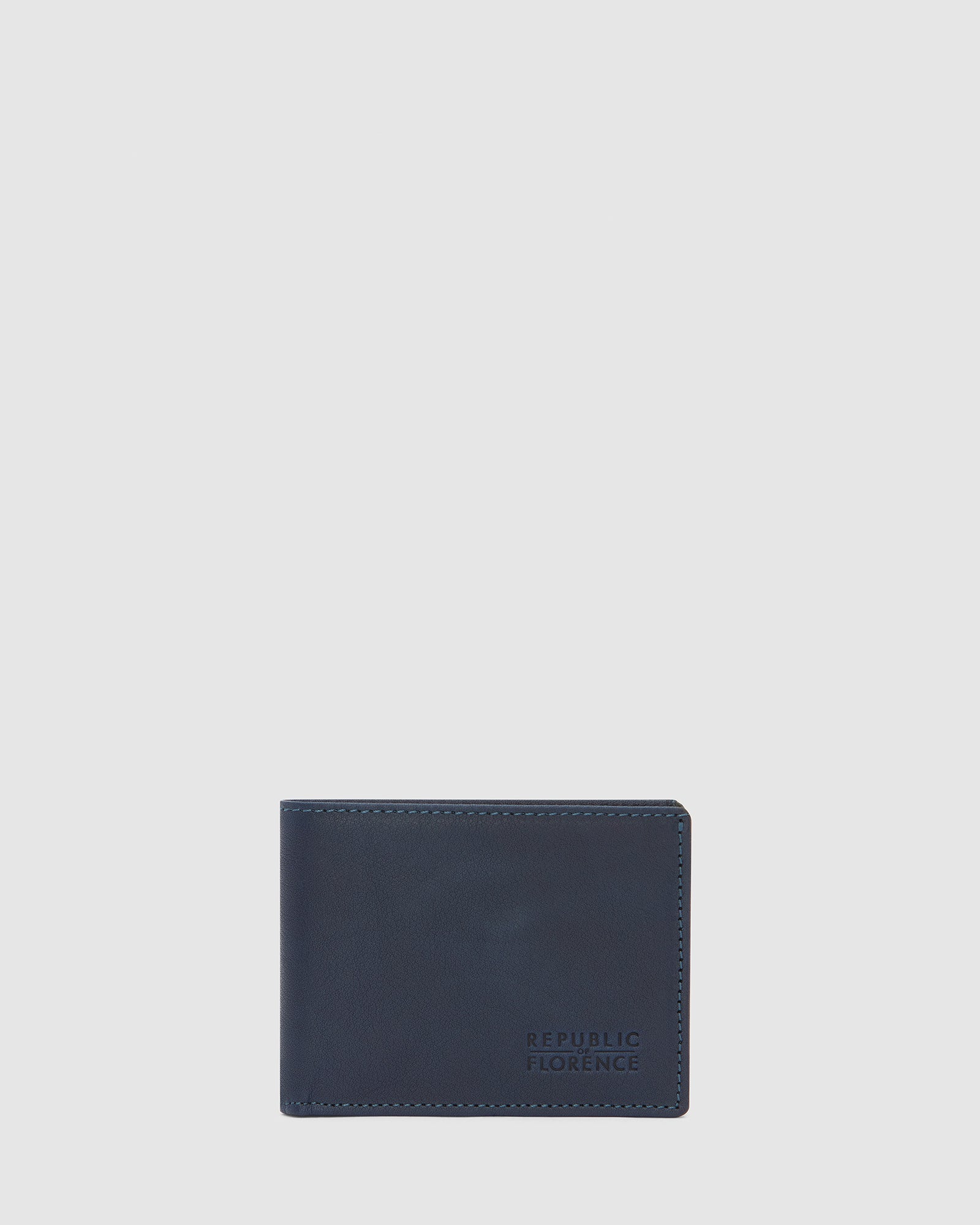 Rossini Blue - Small Bifold Leather Wallet