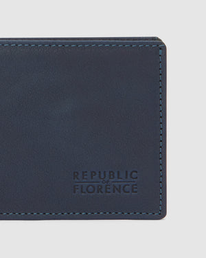 Rossini Blue - Small Bifold Leather Wallet