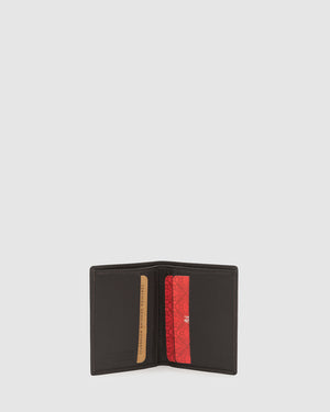 Verdi Chocolate - Vertical Bifold Nappa Leather Wallet