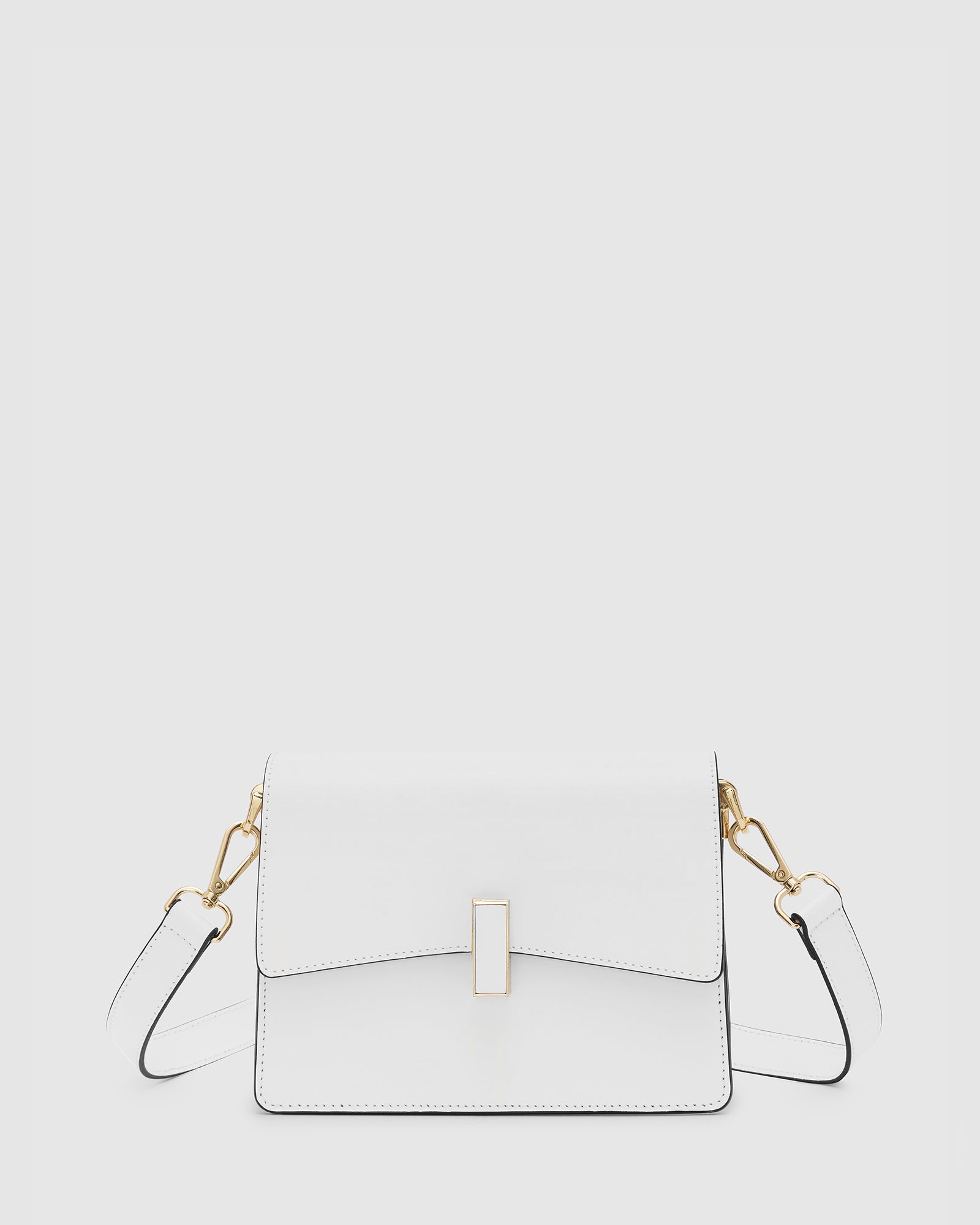 Allegra White - Leather Crossbody Bag