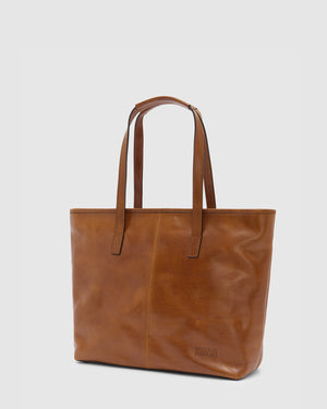 Beatrice Honey - Leather Work Tote