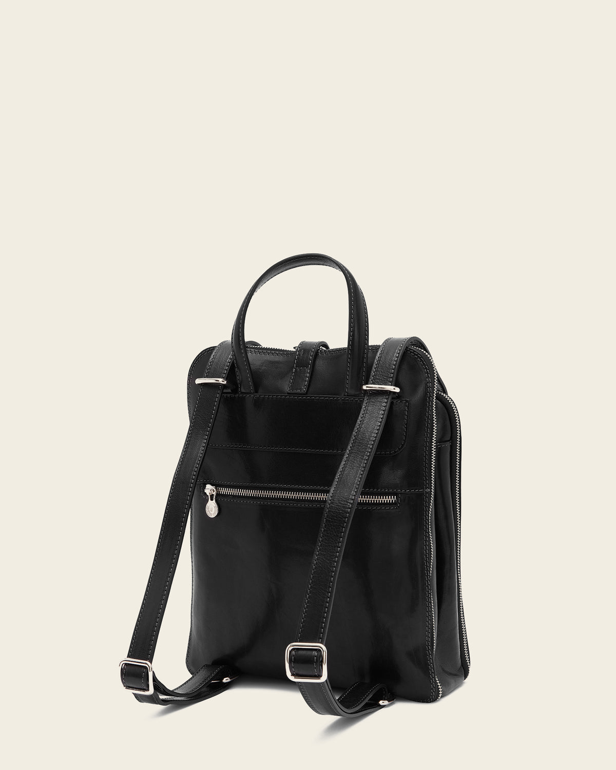 Emma Jet - 3-in-1 Convertible Leather Backpack