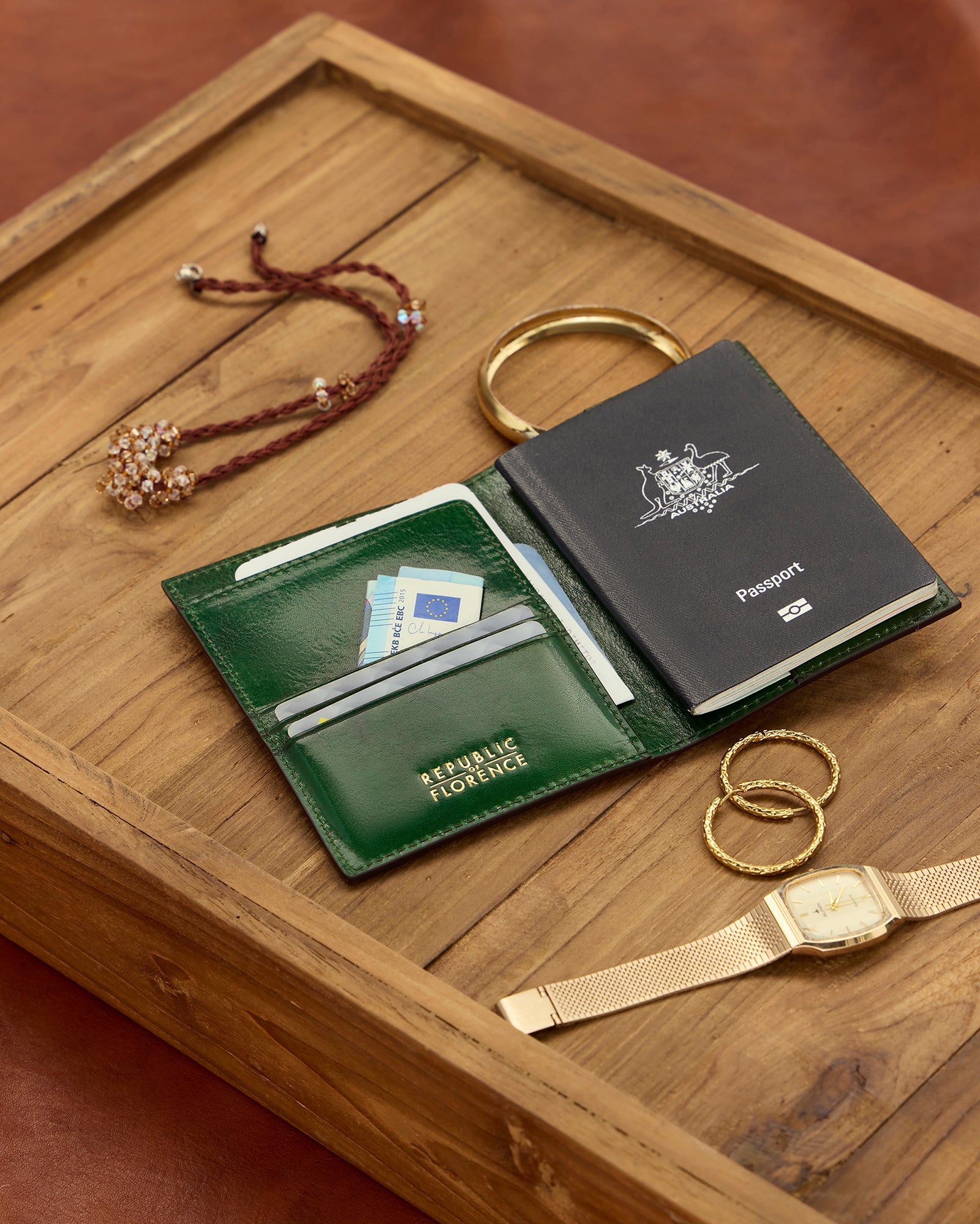 Passport Forest - Leather Passport Cover