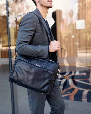 Pretoria Ink - 15" Leather Laptop Briefcase