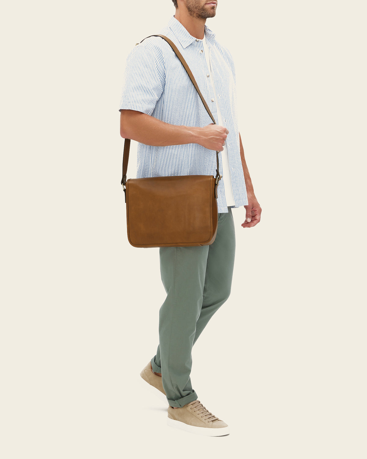 Aurelian Burned - 14" Leather Messenger