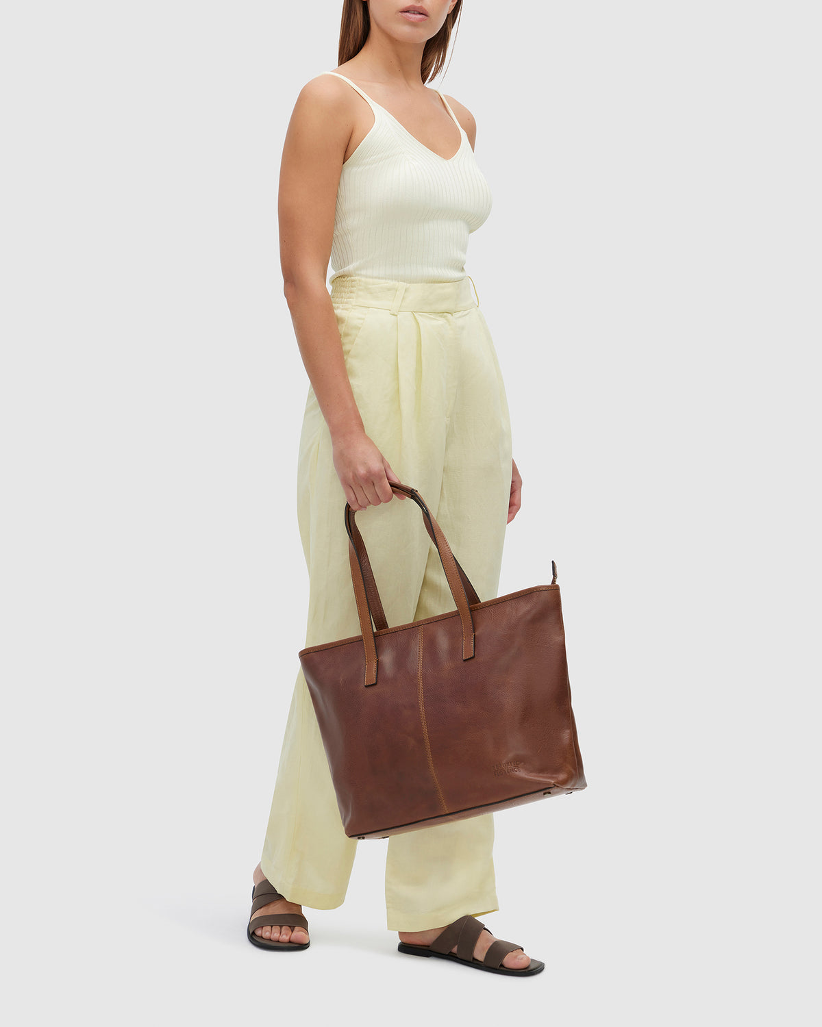 Beatrice Earth - Leather Work Tote