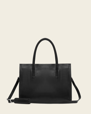 Donatella Matte Black Tote Bag