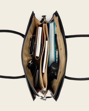 Donatella Matte Black Tote Bag