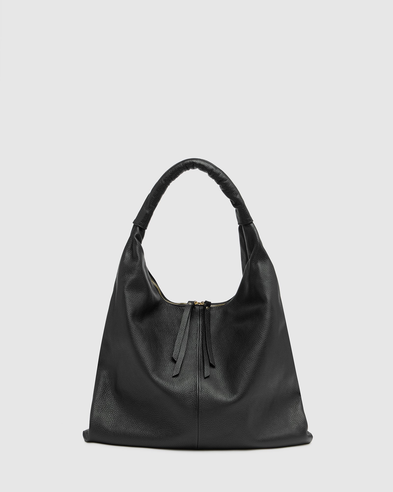 Elizabeth Black Hobo Leather Bag