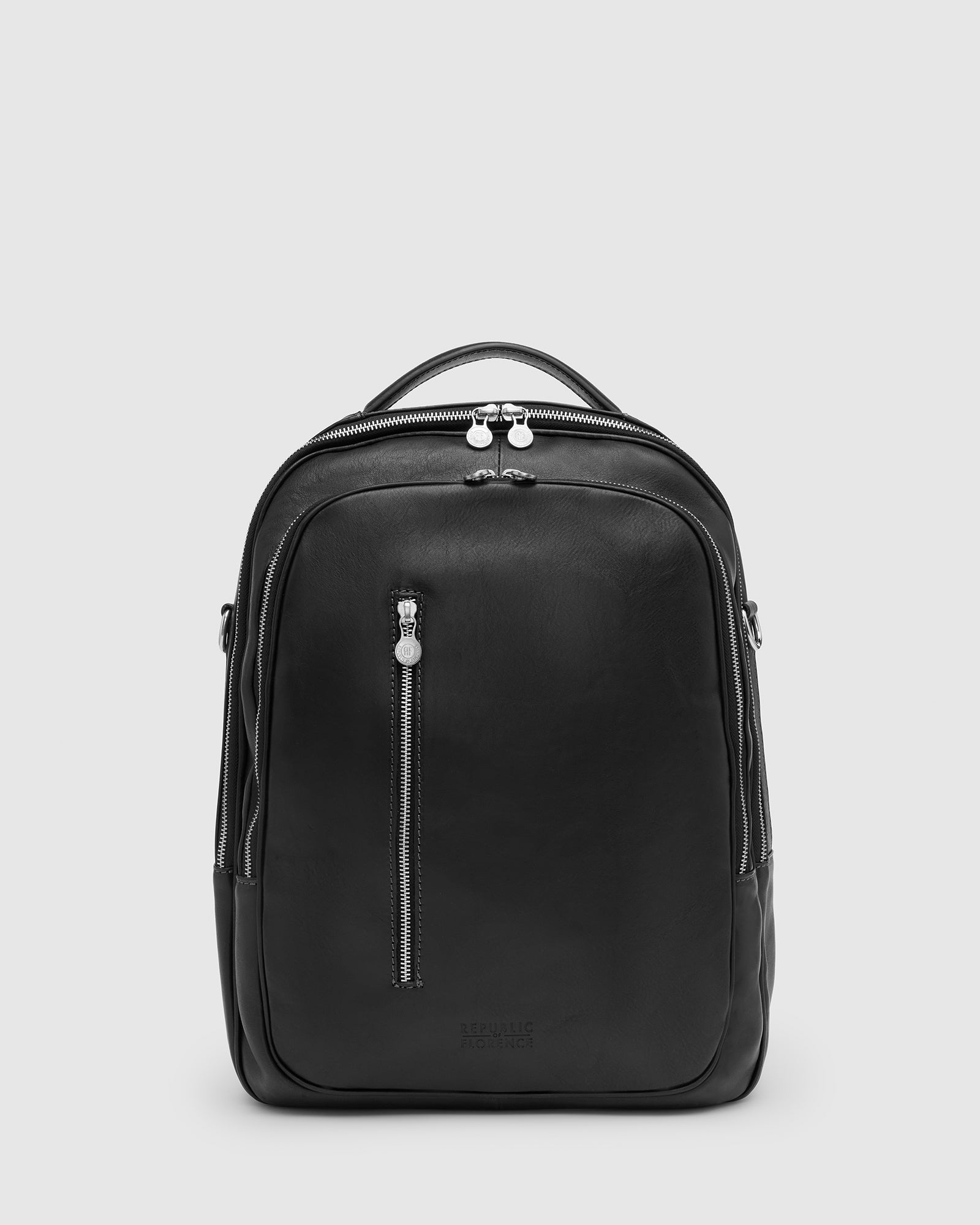 Archy Black- Leather Backpack 13