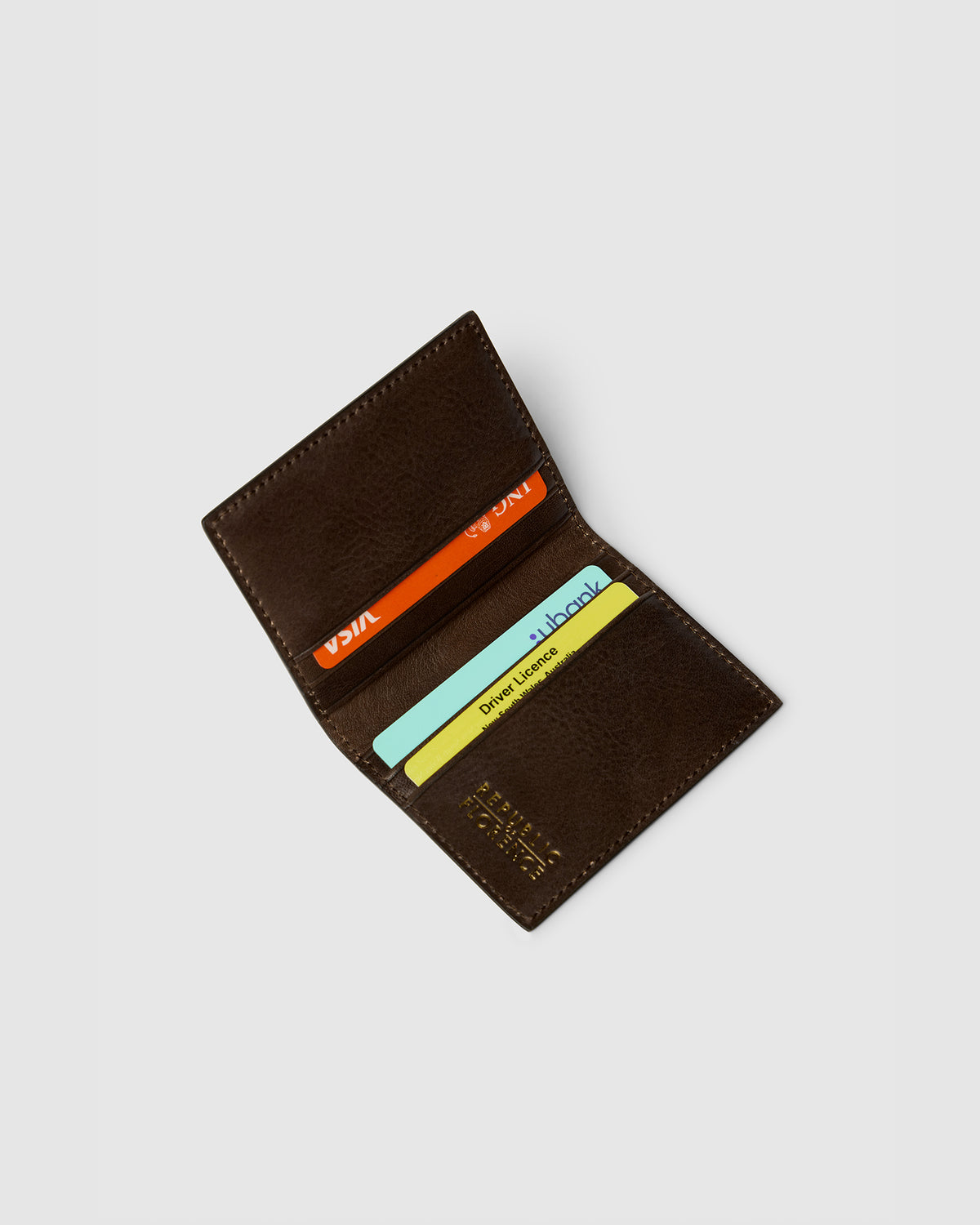 Vertical Espresso - Leather Card Holder
