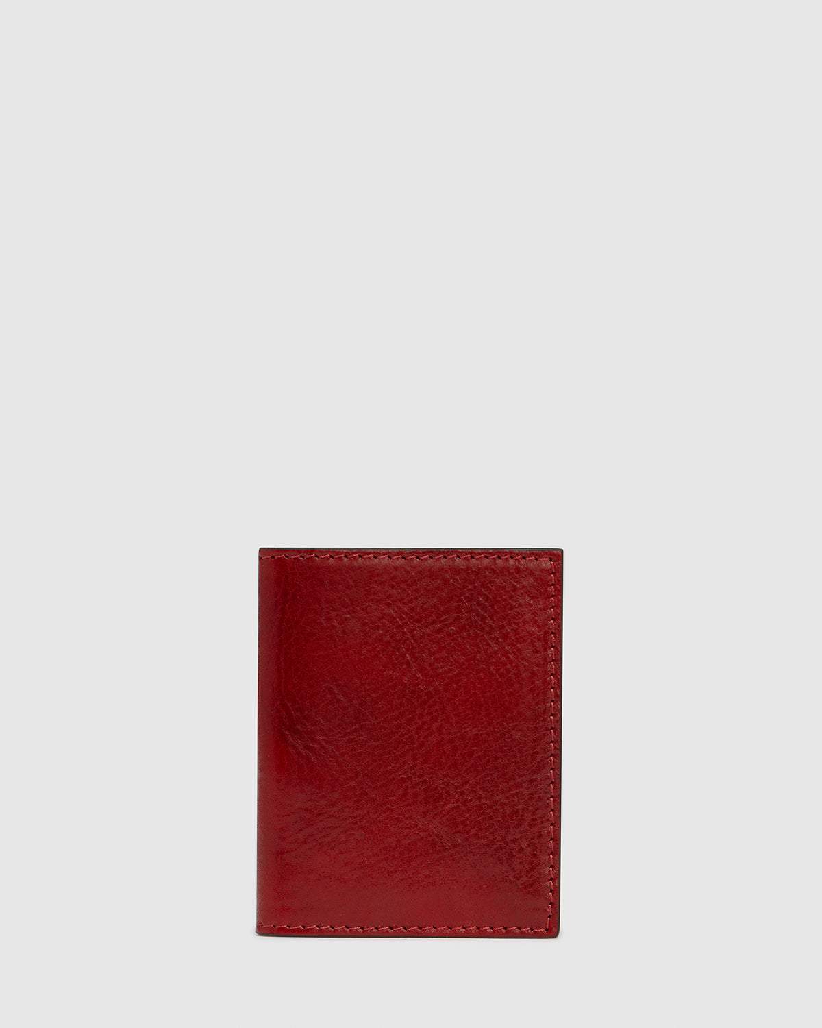 Vertical Rosso - Leather Card Holder