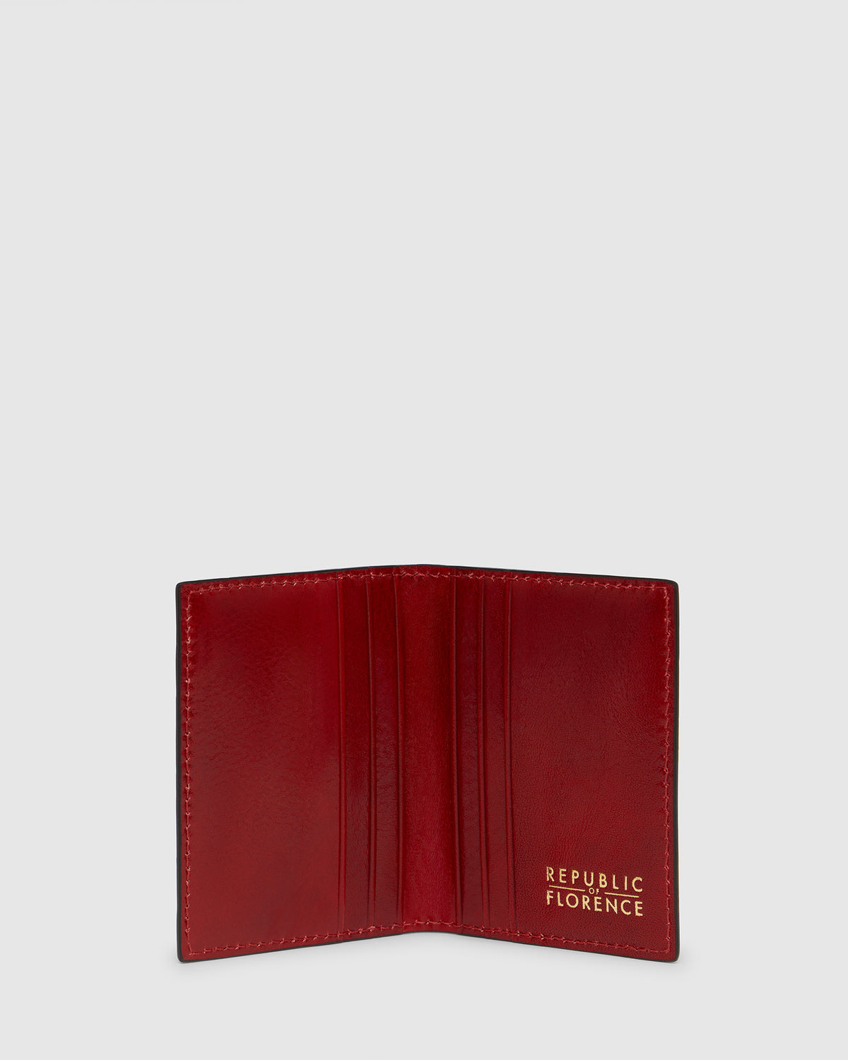 Vertical Rosso - Leather Card Holder