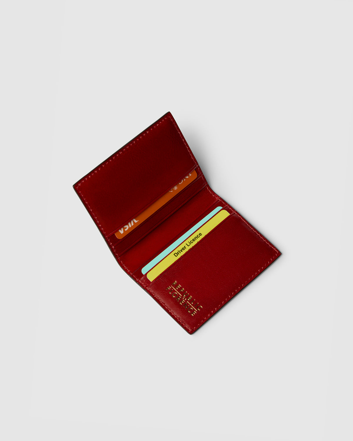 Vertical Rosso - Leather Card Holder