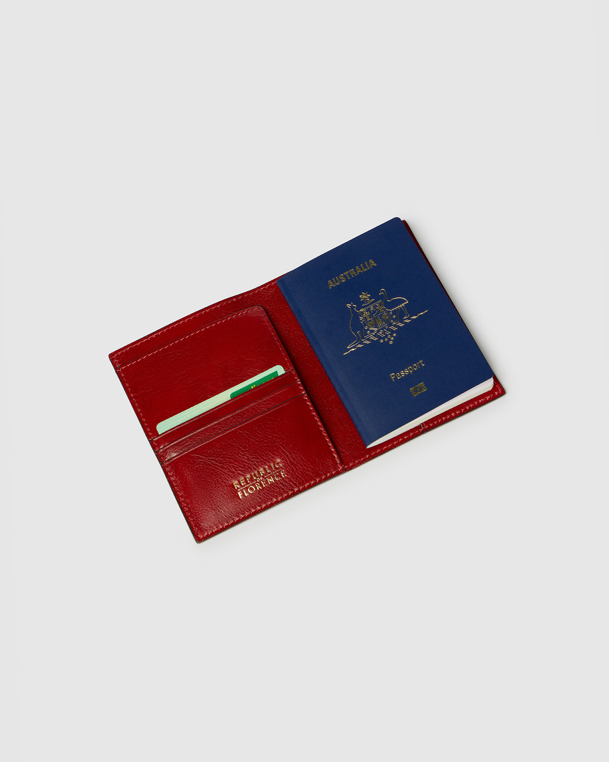 Passport Rosso - Leather Passport Cover