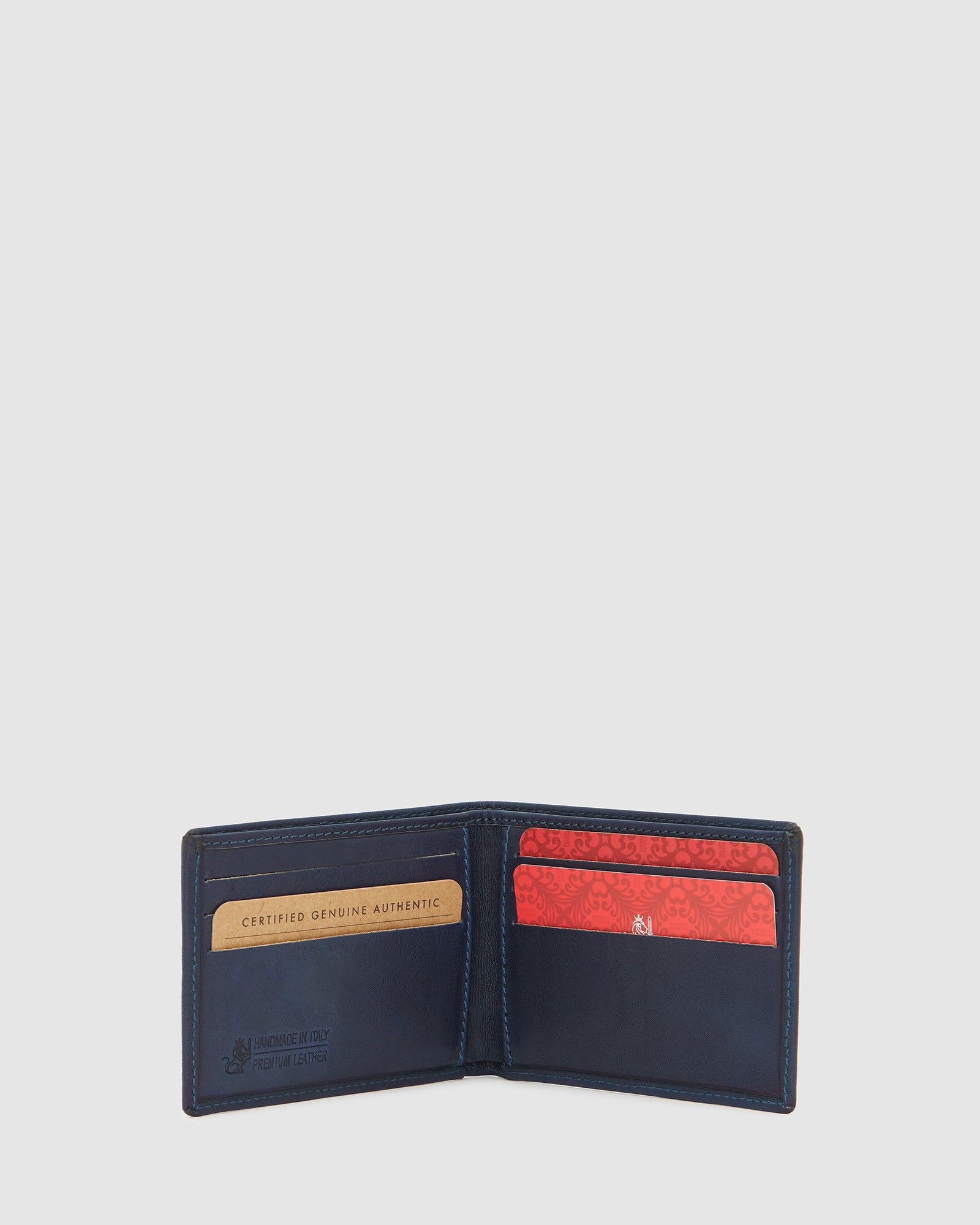 Rossini Blue - Small Bifold Leather Wallet - Republic of Florence