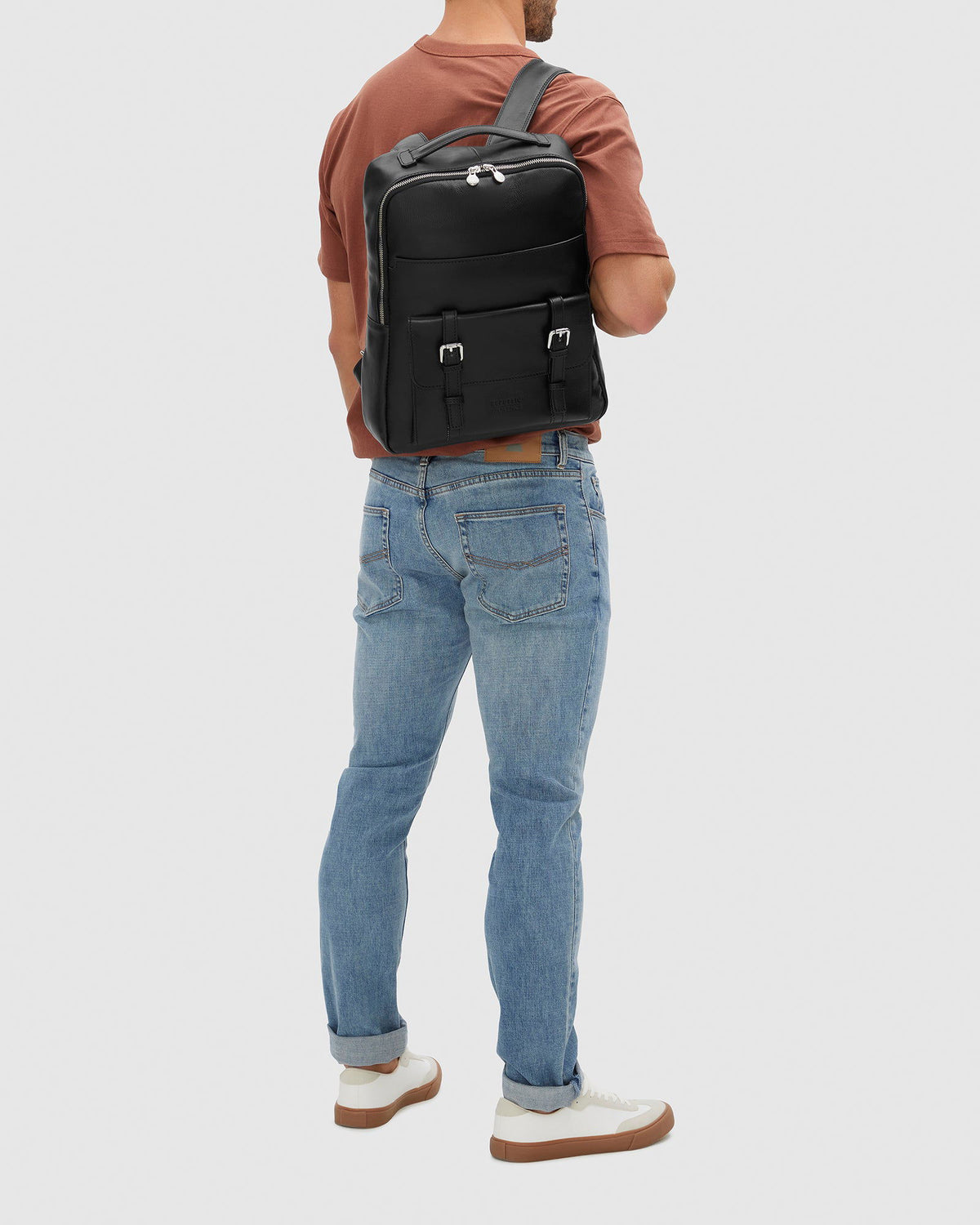 Salvador Black Leather Backpack