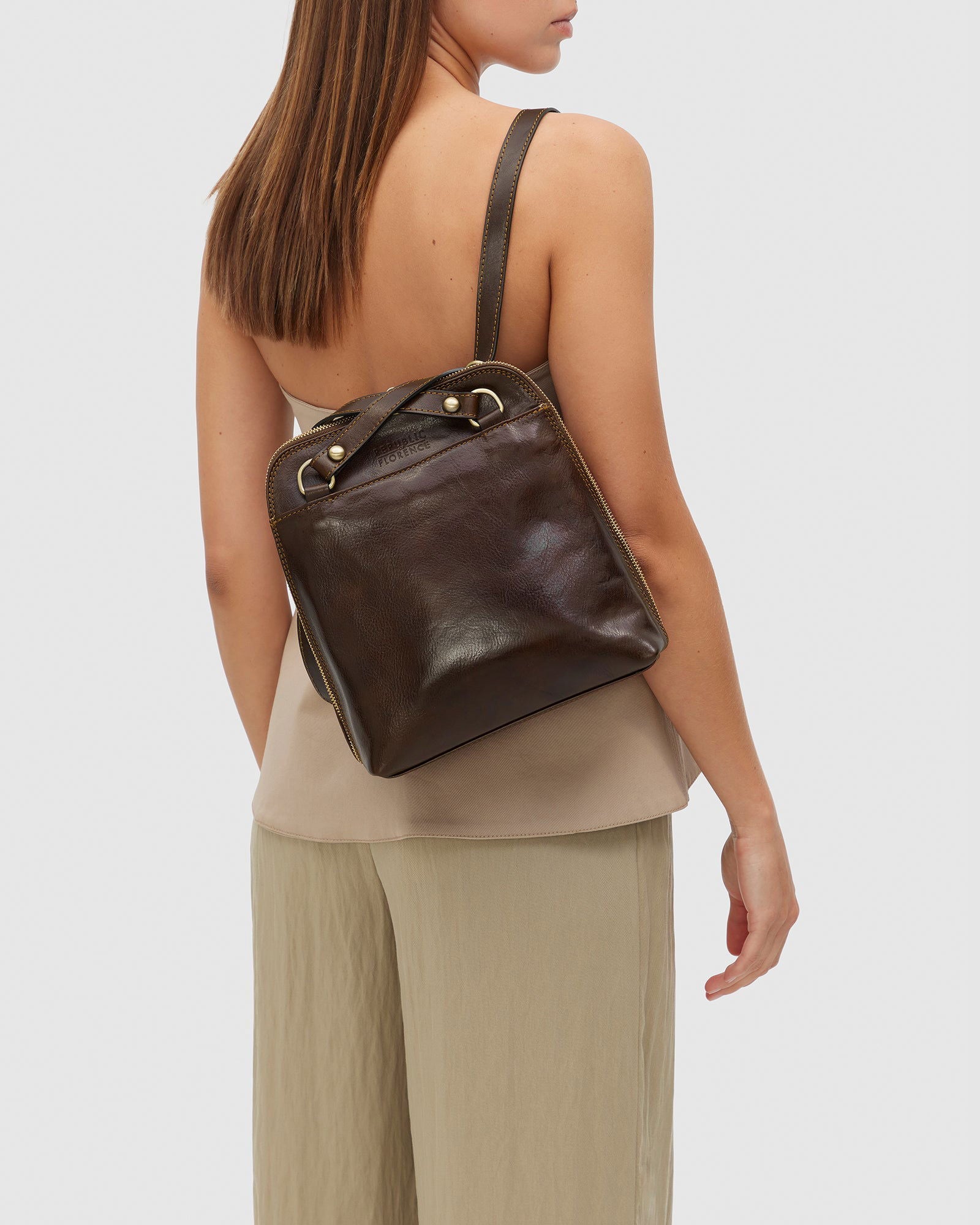 Ruby Brown - Backpack / Shoulder Bag - Republic of Florence