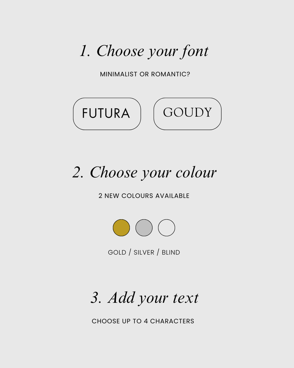 Personalise - Add your initials on the bag