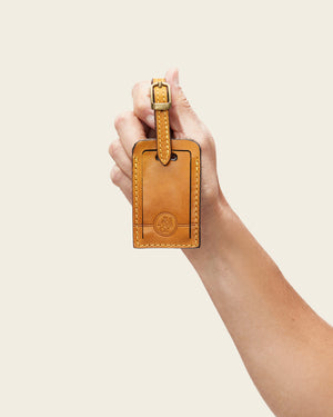 Tag Saffron - Leather Travel Tag