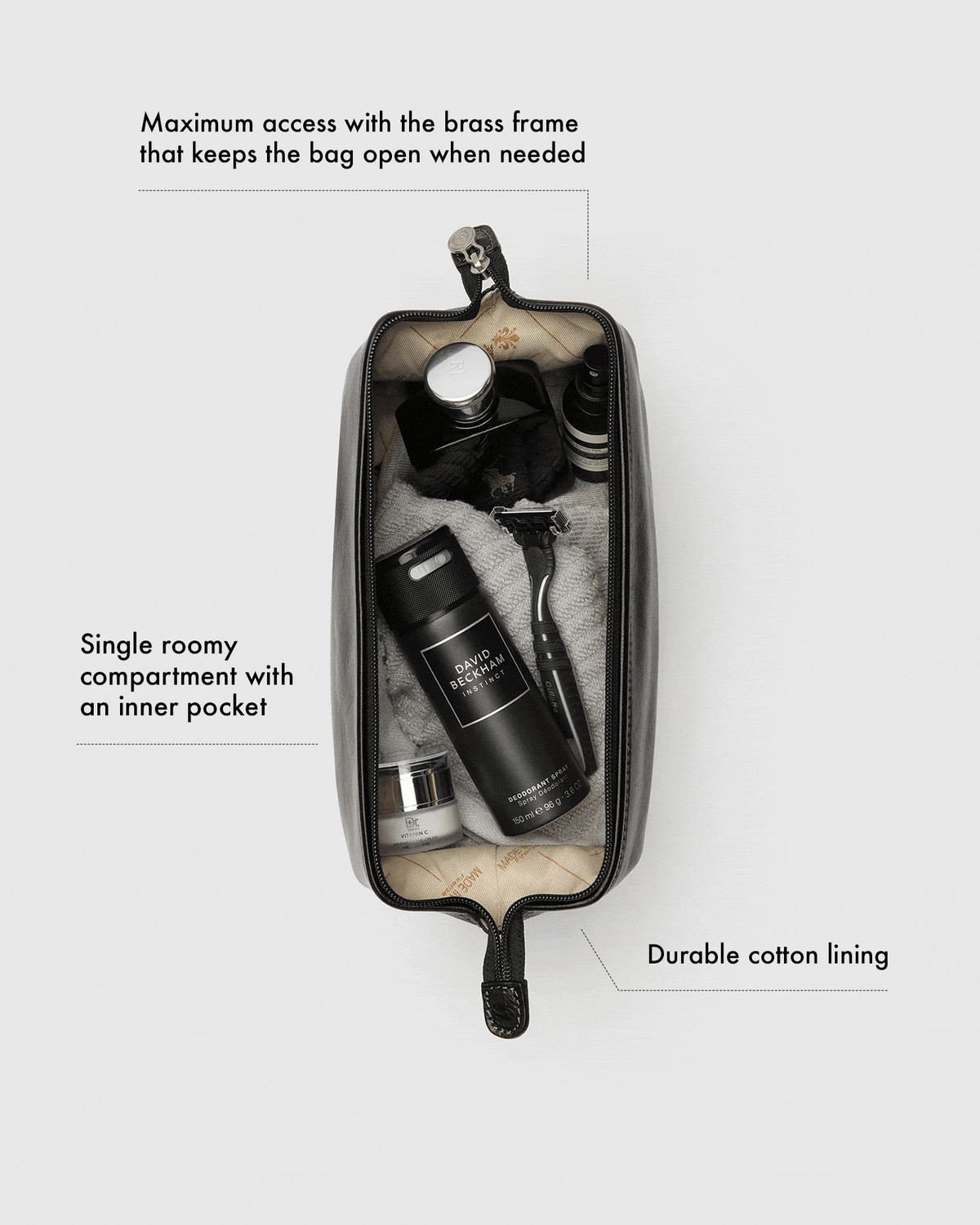 Grand Dopp Kit Forest - Leather Toiletry Bag