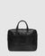Tokyo Black - Slim Leather Laptop Briefcase - Republic of Florence