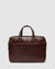 Tokyo Brown - Slim Leather Laptop Briefcase - Republic of Florence