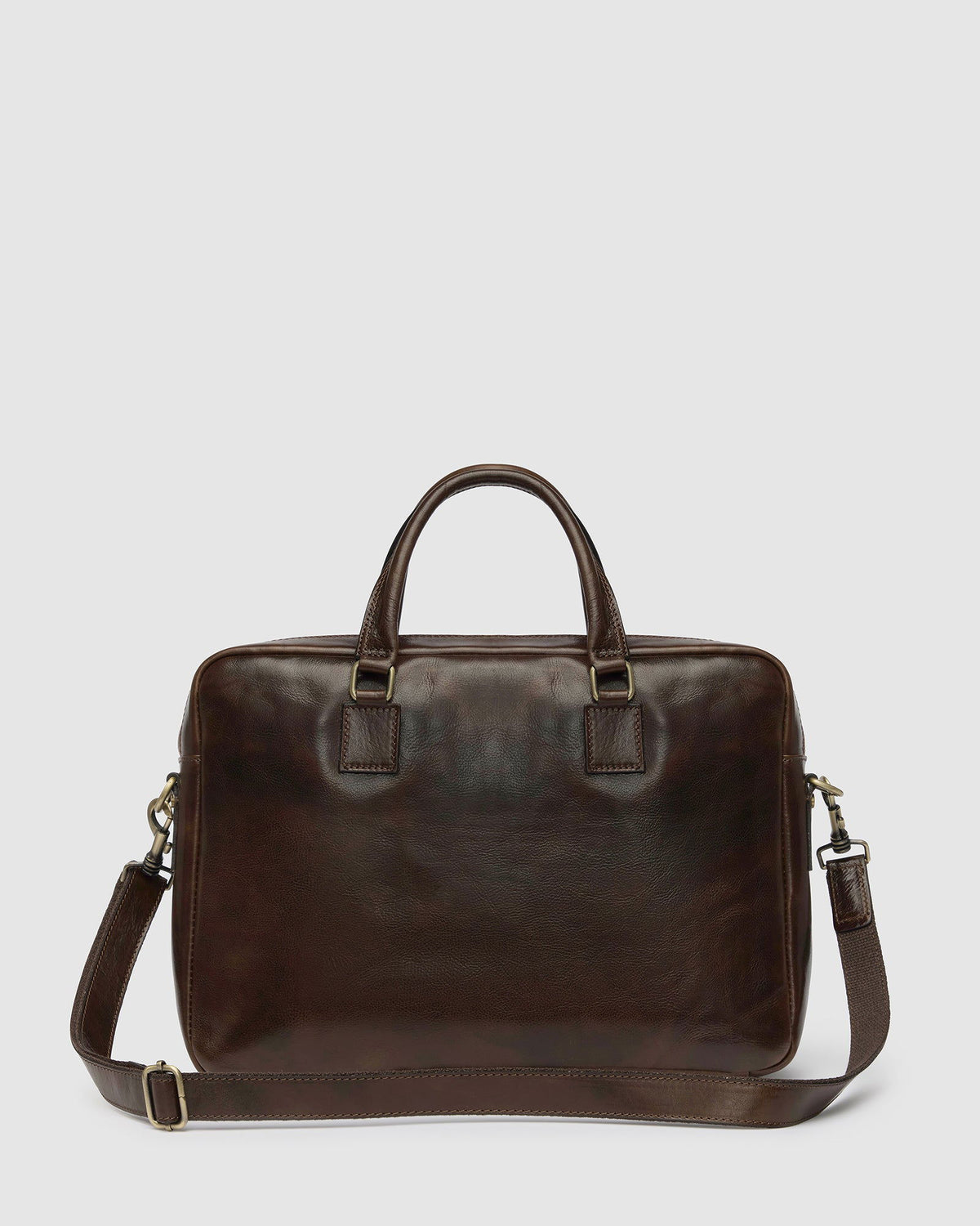 Tokyo Chocolate - Slim Leather Briefcase - Republic of Florence