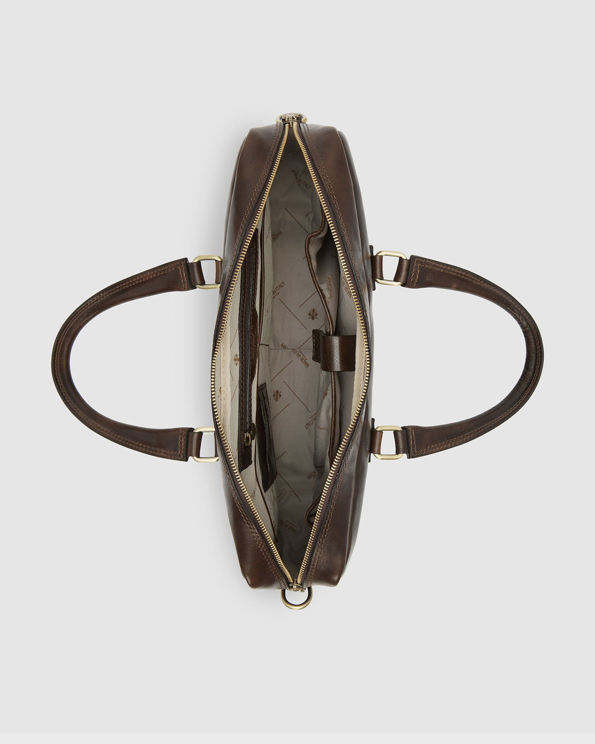 Tokyo Chocolate - Slim Leather Briefcase - Republic of Florence