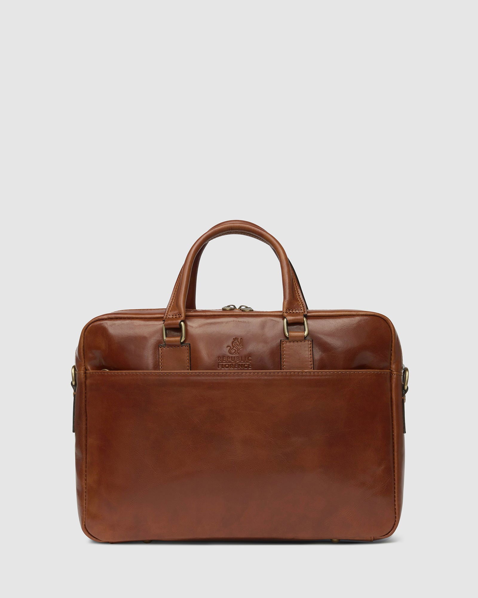 Tokyo Tan - Slim Leather Briefcase - Republic of Florence