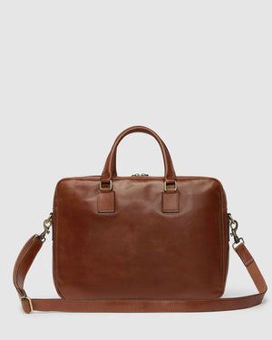 Tokyo Tan - Slim Leather Briefcase - Republic of Florence