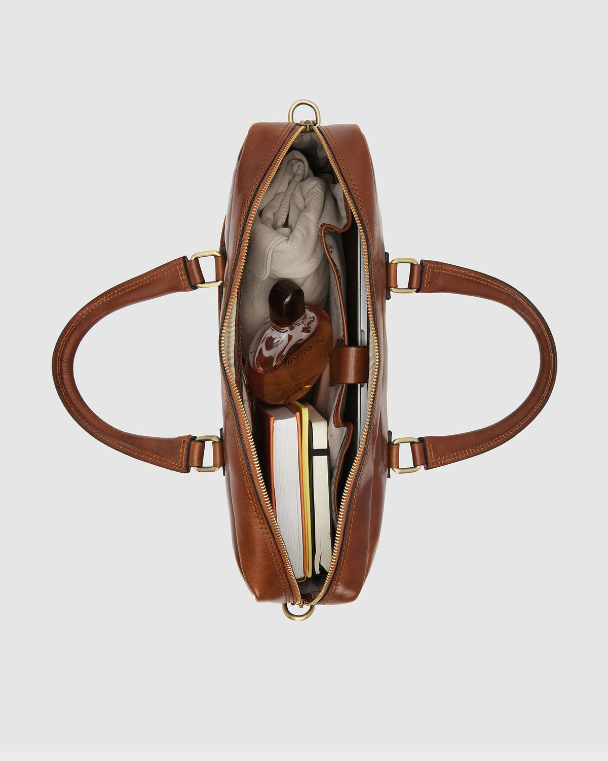 Tokyo Tan - Slim Leather Briefcase - Republic of Florence