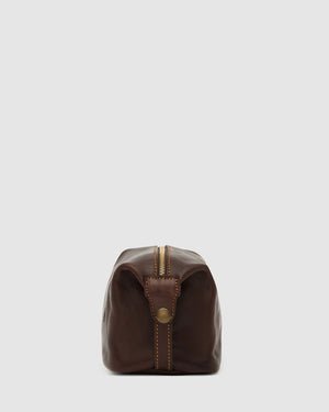 Tre Dopp Kit Matt Chocolate - toilet bag - Republic of Florence